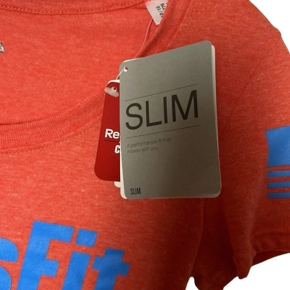 REEBOK women XS,SM CrossFit graphic crew Fef red tee shirt AJ1776. - Picture 8 of 11